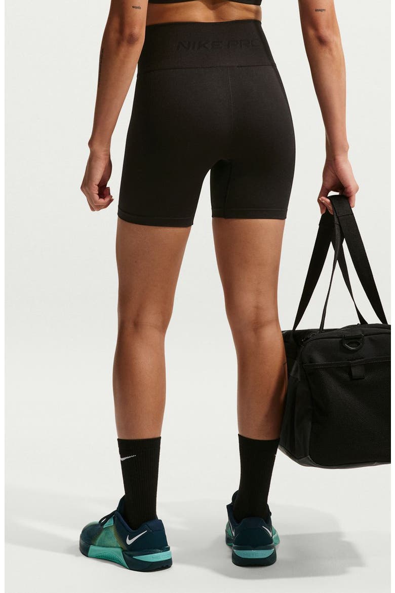 Dri-FIT High Waist 5-Inch Bike Shorts, Alternate, color, BLACK