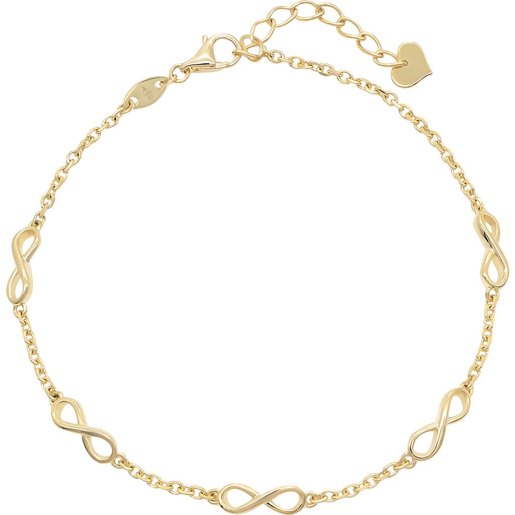 Devata Infinity Five-charm Chain Bracelet In Gold
