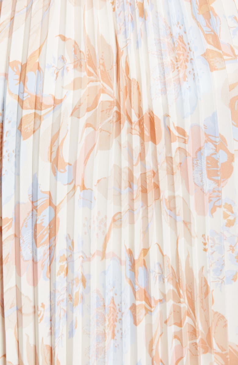 Vince Marine Garden Pleated Midi Skirt, Alternate, color, 