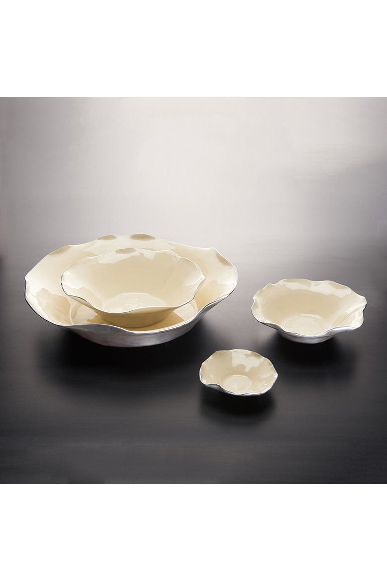 Ruffled Bowl Oyster, Main, color, Gold