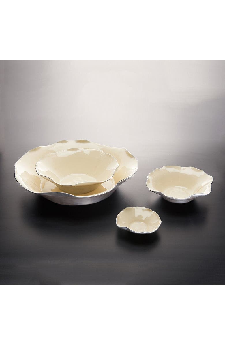 Lunares Ruffled Bowl Oyster, Main, color, Gold