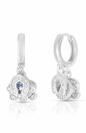 Lucky Charm Drop Huggie Hoop Earrings