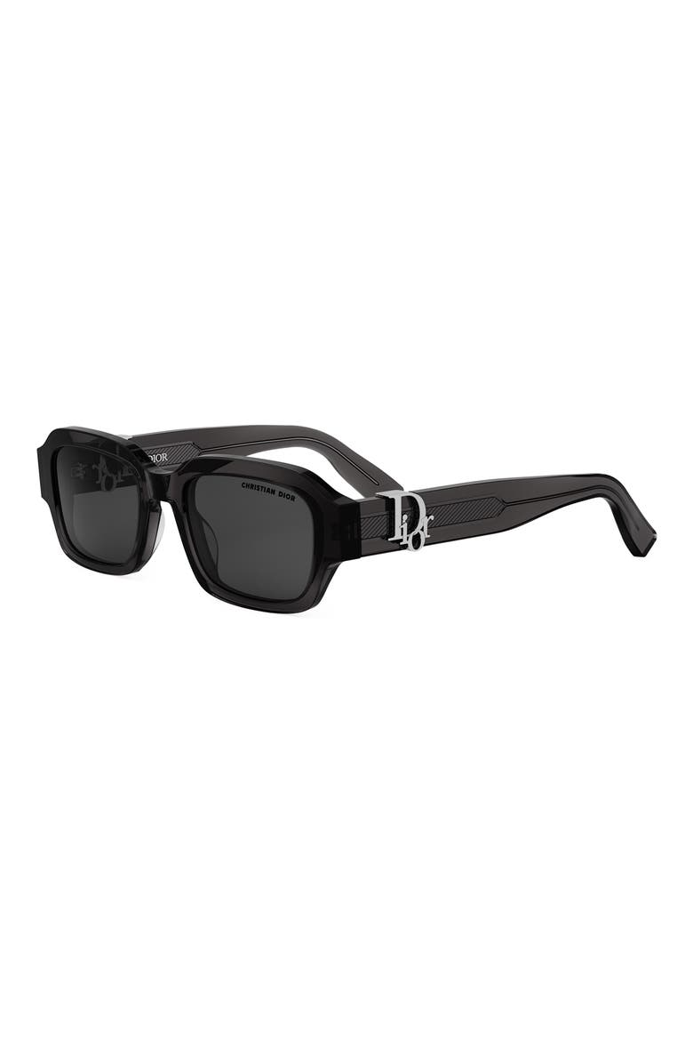 'Dior Oblique S2I 52mm Rectangular Sunglasses, Alternate, color, GREY/ OTHER / SMOKE