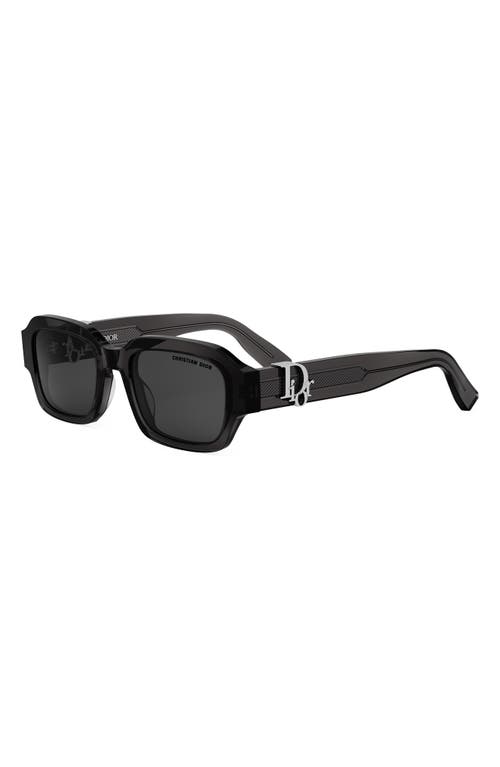 Dior Oblique S2i 52mm Rectangular Sunglasses In Gray