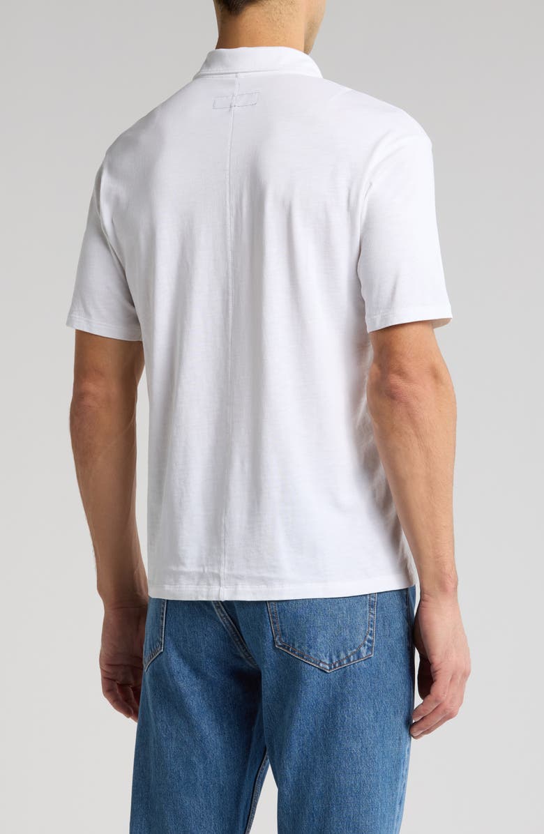 rag & bone Classic Cotton Slub Jersey Polo, Alternate, color, White