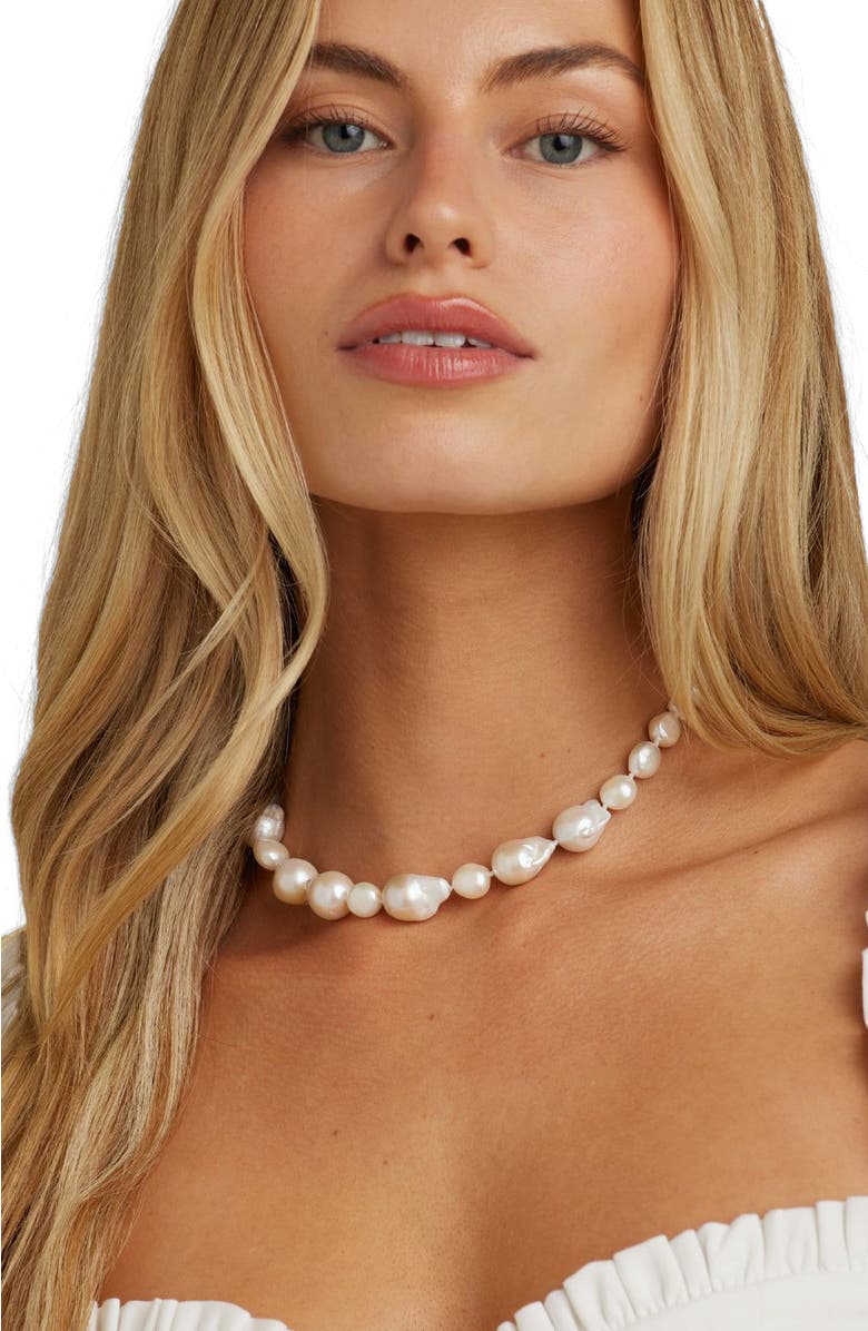 Untamed Petals Brit Necklace, Alternate, color, Ivory