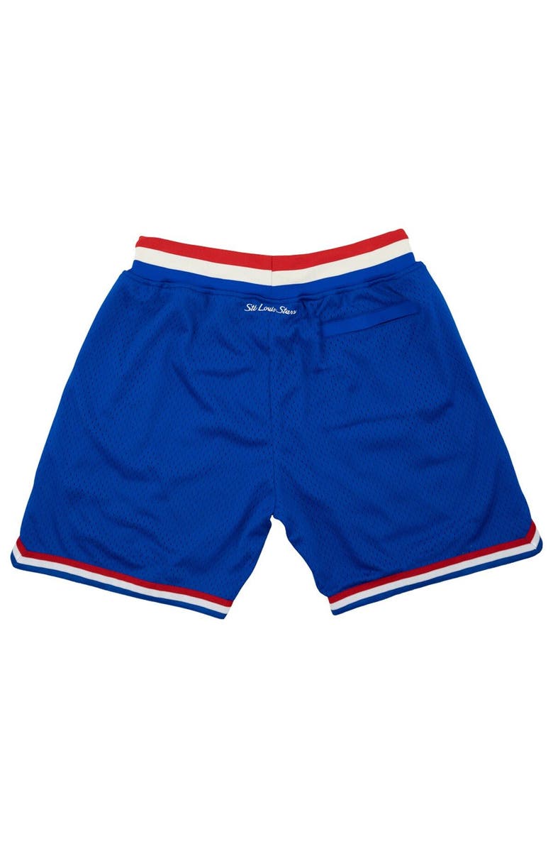 RINGS & CRWNS Men's Rings & Crwns Royal St. Louis Stars Replica Mesh Shorts, Alternate, color, Royal