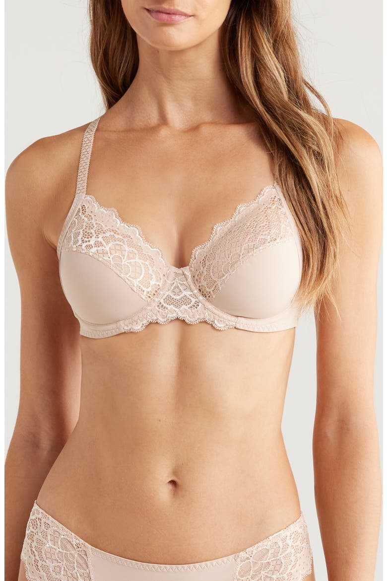 Caresse Underwire Full Cup Bra, Main, color, PEAU ROSE