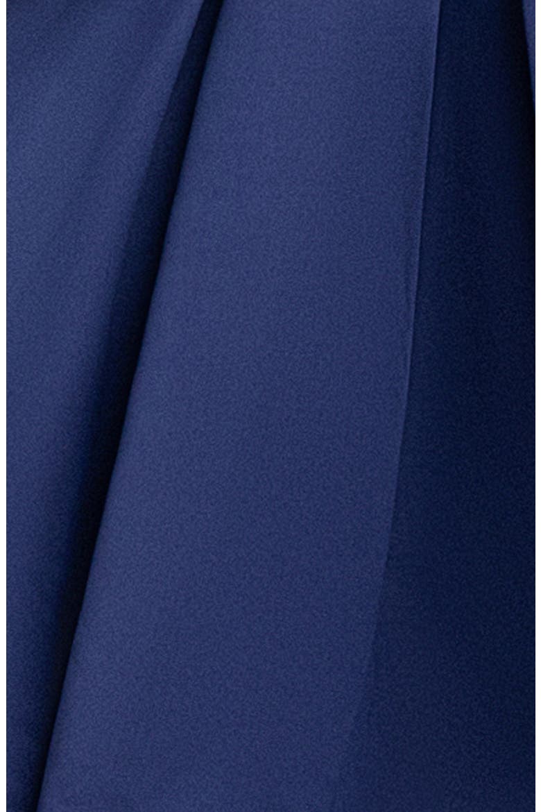 Beaded Pleated Fit & Flare Party Dress, Alternate, color, NAVY