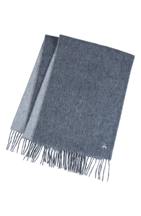 Twill Wool & Cashmere Blend Fringe Scarf
