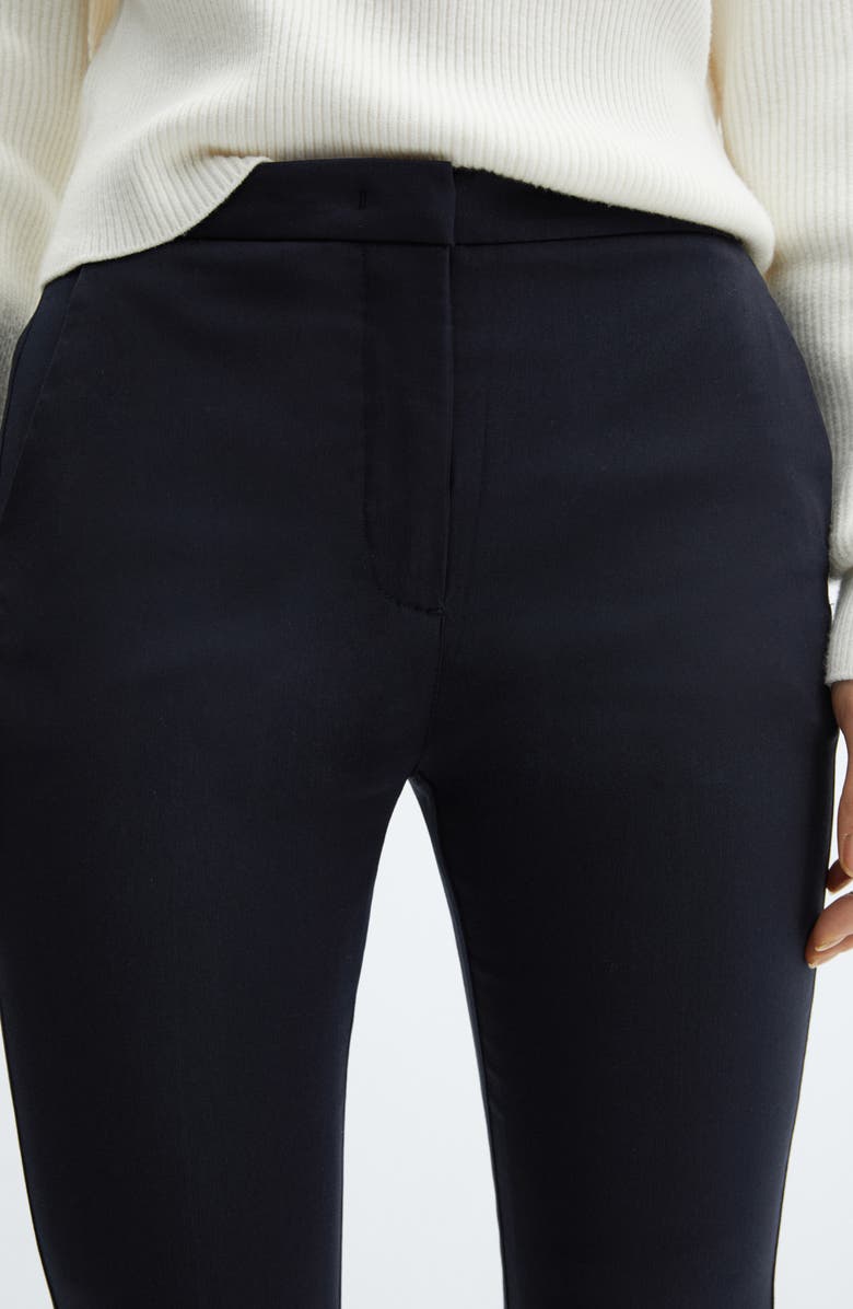 MANGO Slim Fit Crop Pants, Alternate, color, Dark Navy