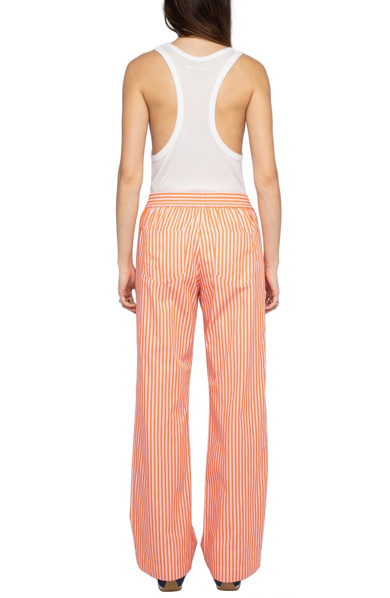 Zadig & Voltaire Poma Pop Raye Wide Leg Pants, Alternate, color, Lady