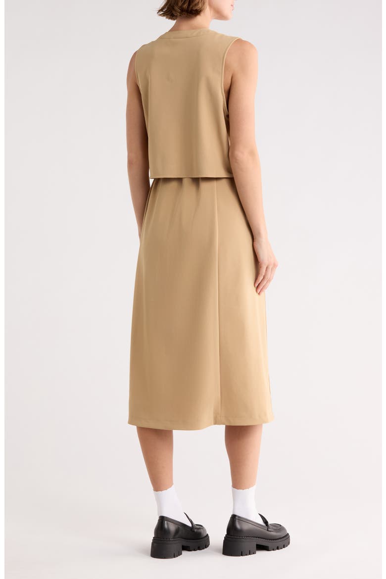Knit Gabardine Dress, Alternate, color, TAN