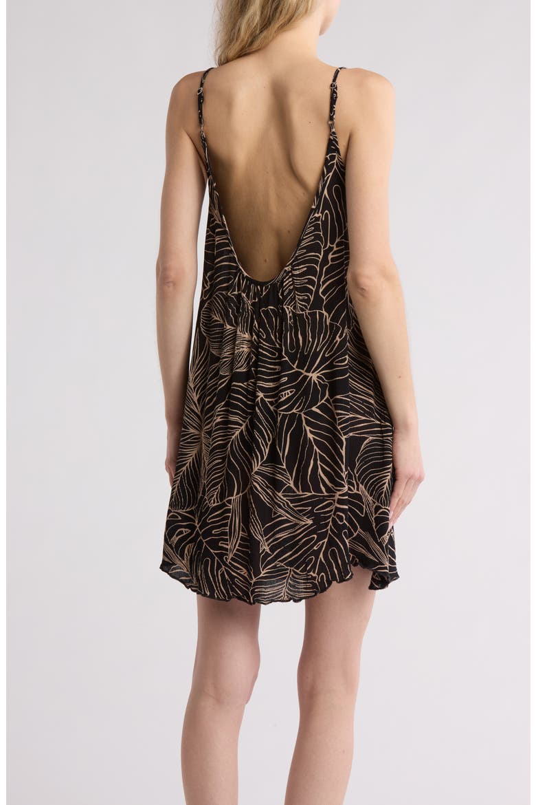 Printed Cover-Up Dress, Alternate, color, BLACK NATURAL TROPIC