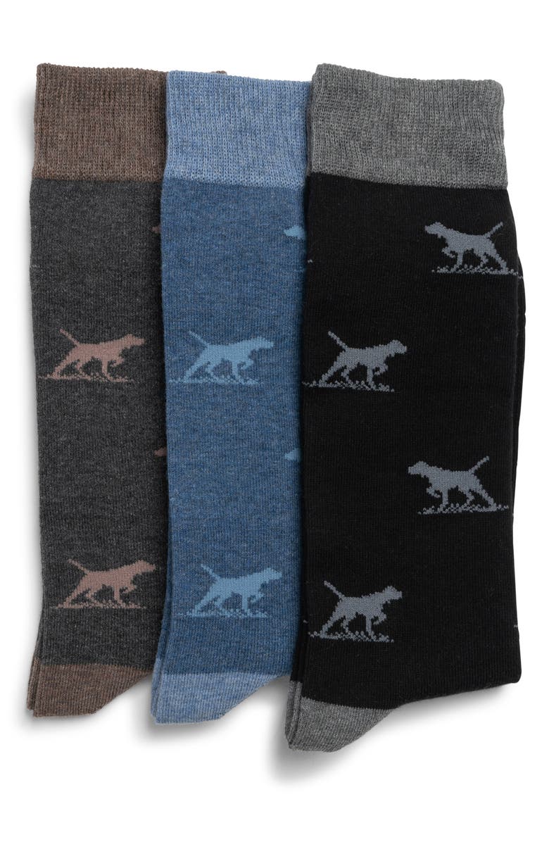 Rodd & Gunn Dogs-a-Plenty Assorted 3-Pack Cotton Blend Crew Socks, Alternate, color, 