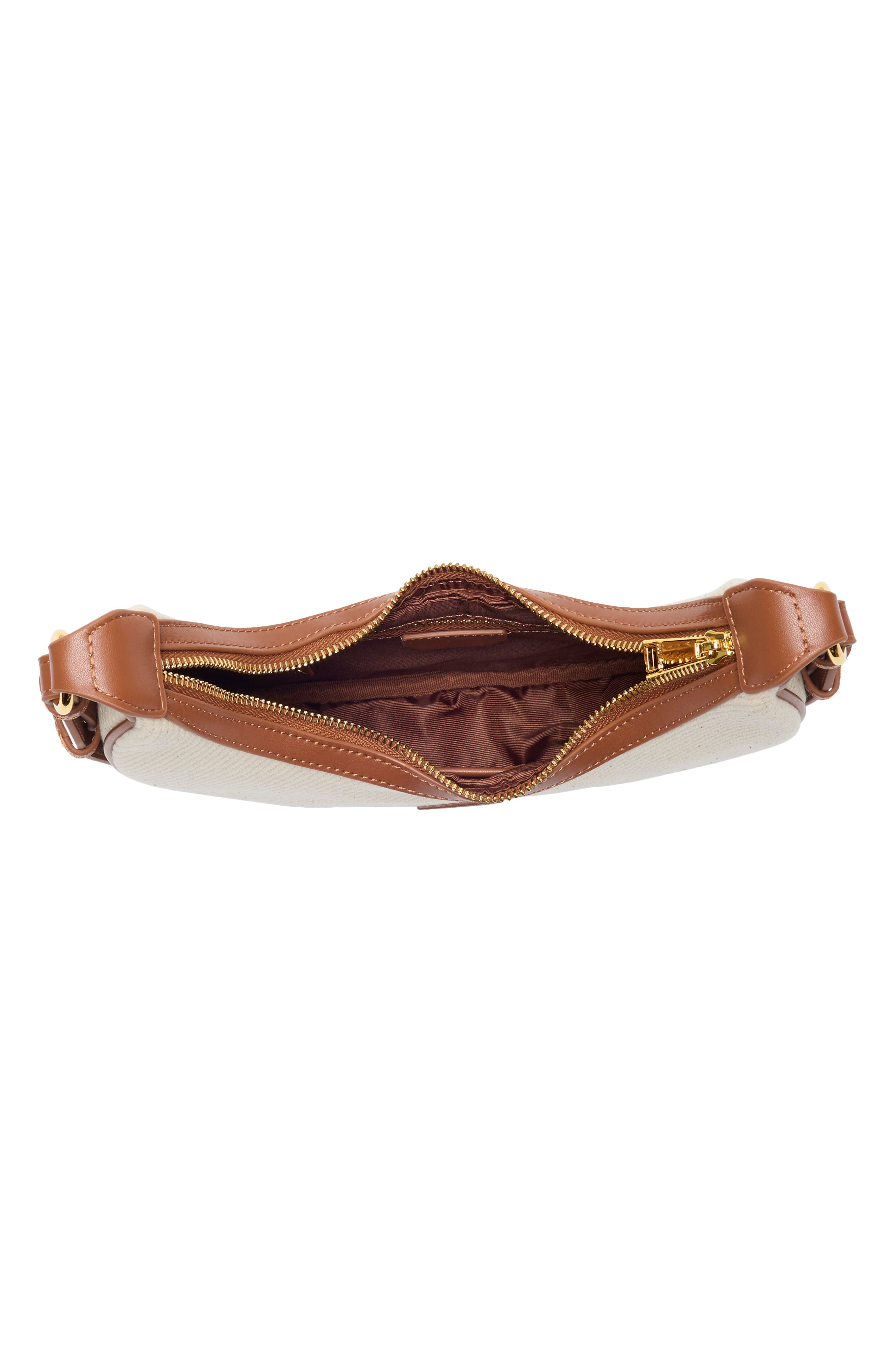 Carly Medium Shoulder Bag, Alternate, color, BROWN CANVAS