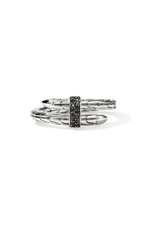 John Hardy Spear Flex Ring, Sterling Silver, Pavé In Metallic
