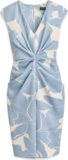 Center Ruched Floral Dress