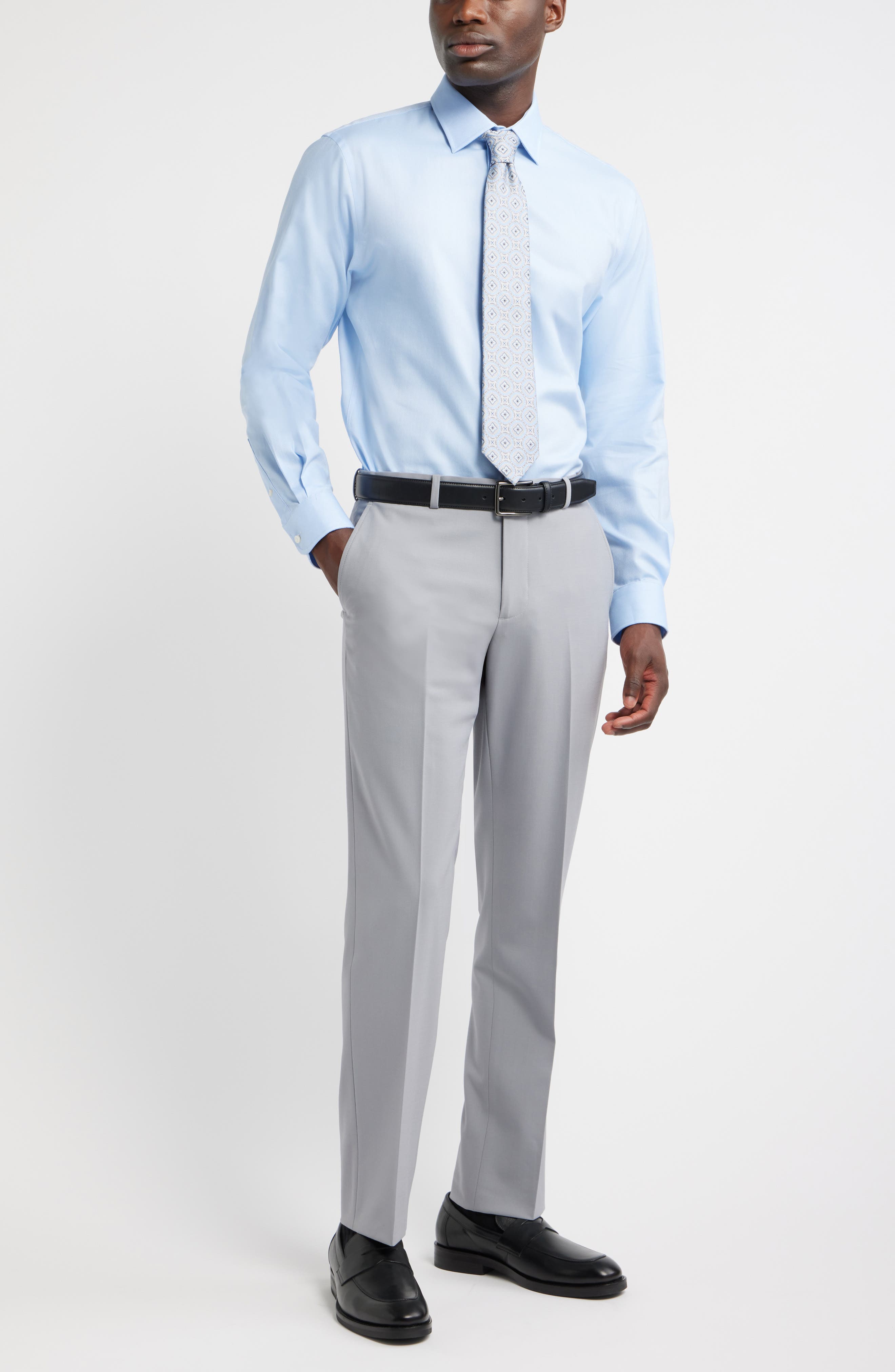 Мужские платья Nordstrom Traditional Fit Cotton Oxford Non-Iron Dress Shirt — фото 2