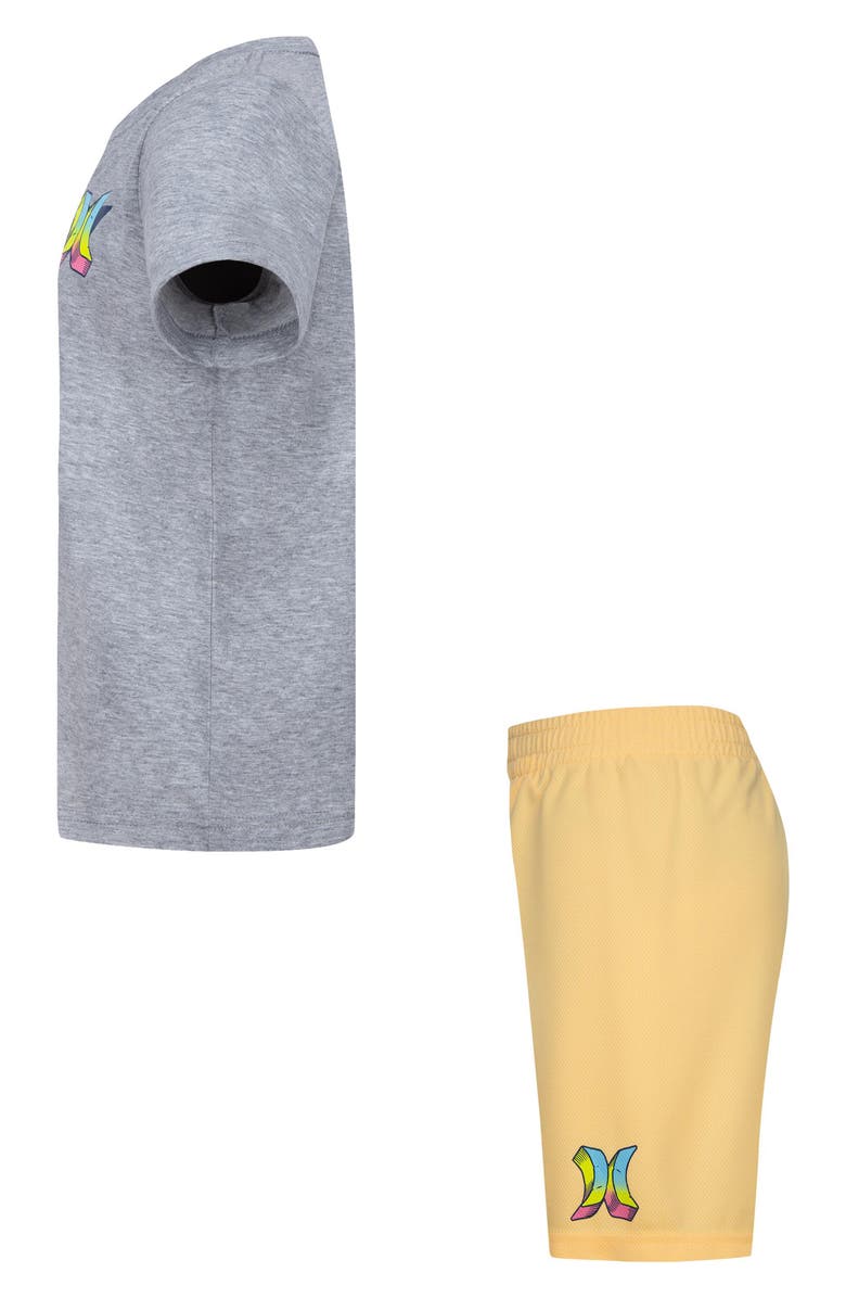 Hurley Kids' Logo Graphic Tee & Shorts Set, Alternate, color,