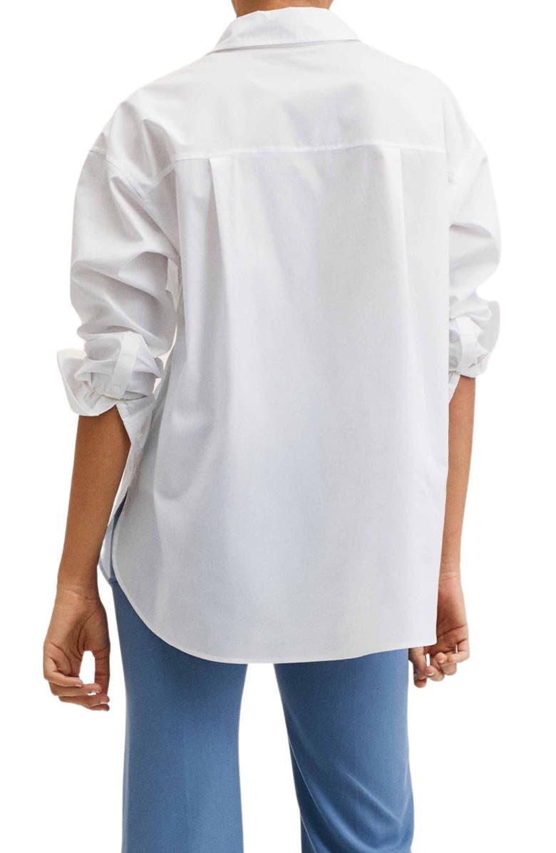 MANGO Oversize Cotton Shirt, Alternate, color, 
