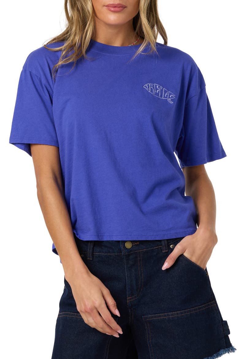 Board Embroidered T-shirt, Main, color, ROYAL BLUE