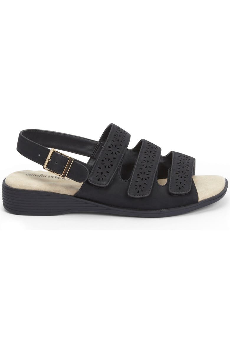 Comfortview The Sutton Sandal, Alternate, color, Black