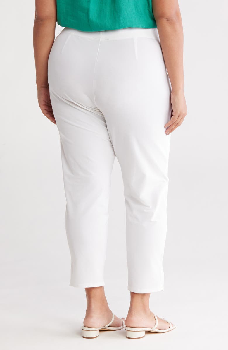 Eileen Fisher High Waist Crop Slim Pants, Alternate, color, White