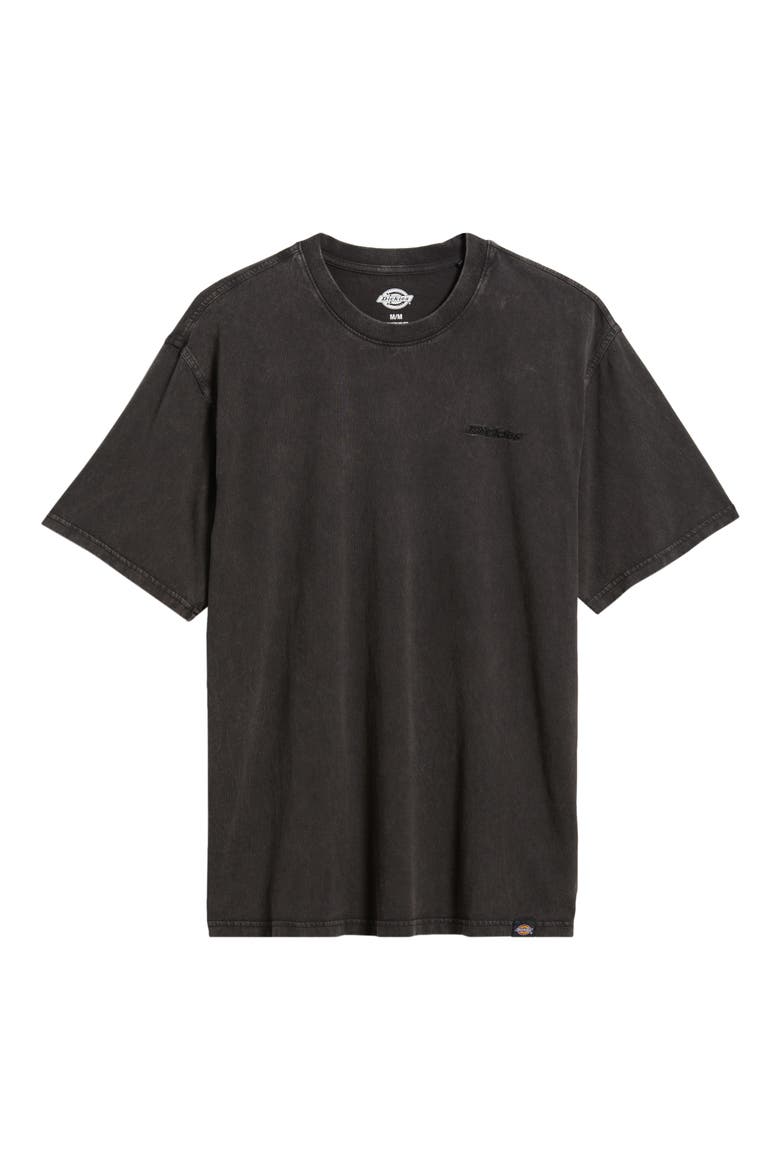 Embroidered Logo T-Shirt, Alternate, color, ACID WASH BLACK