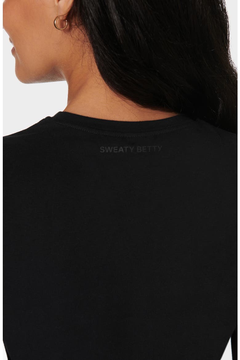 Essential Sculpt Long Sleeve T-Shirt, Alternate, color, BLACK