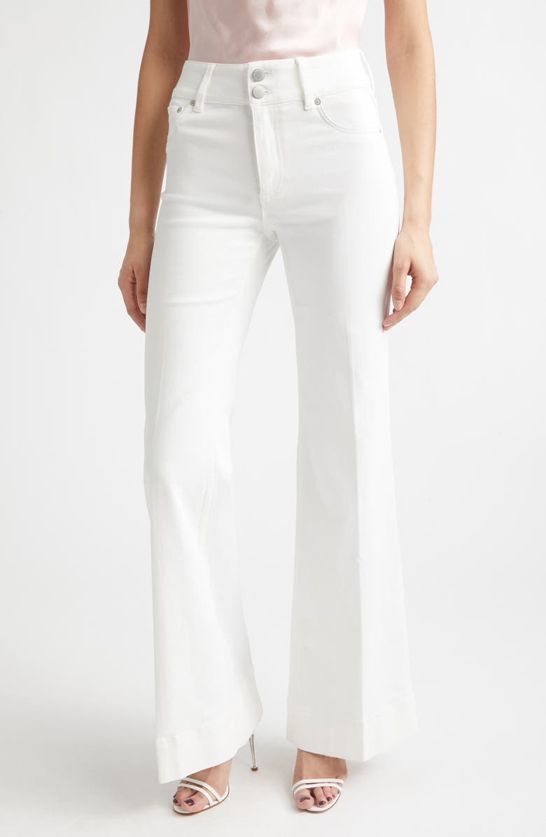 Alice + Olivia Perfect Wide Leg Jeans, Main, color, White