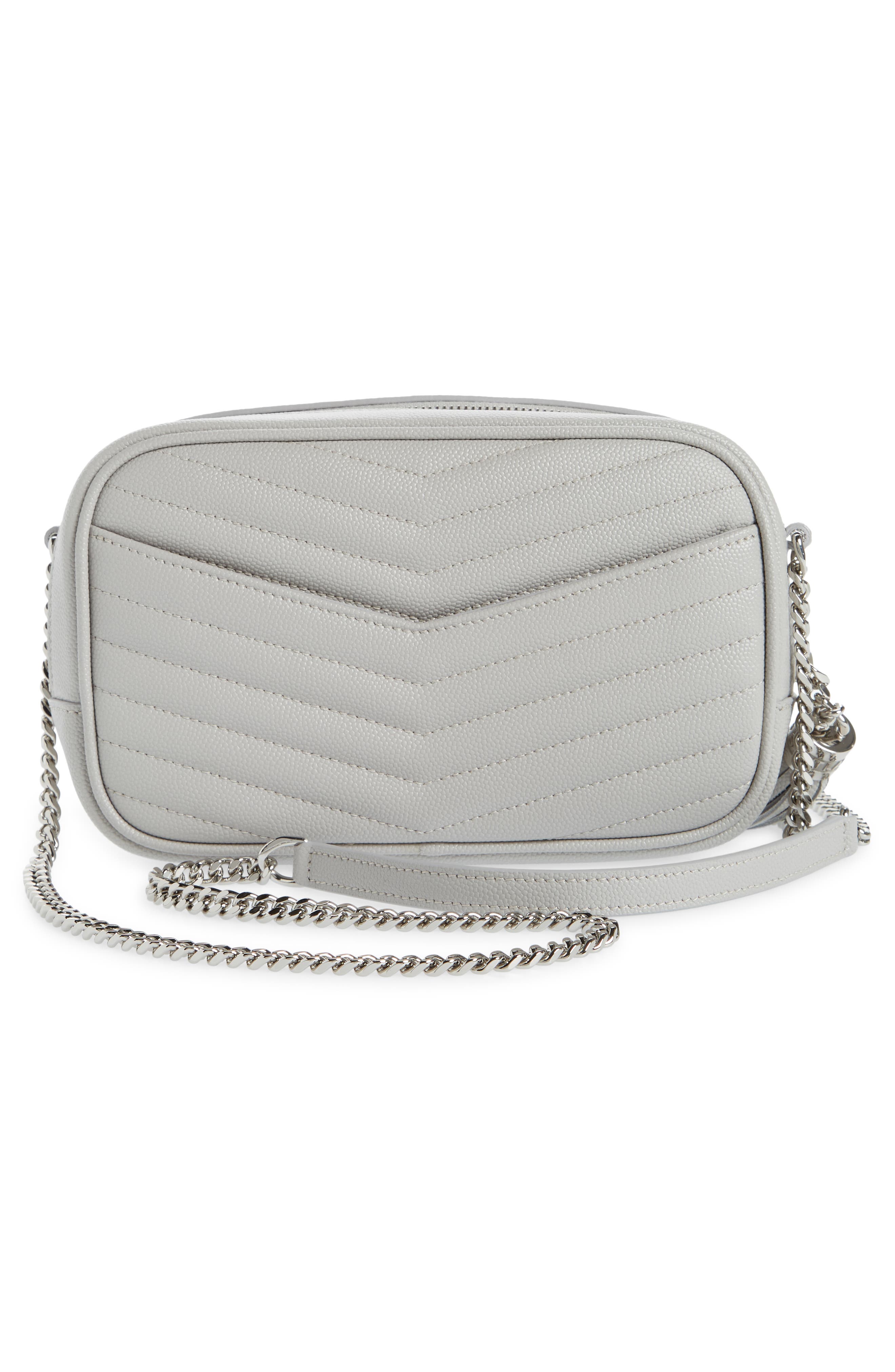 Saint Laurent Lou Mini Matelassé Leather Camera Bag, Alternate, color, 