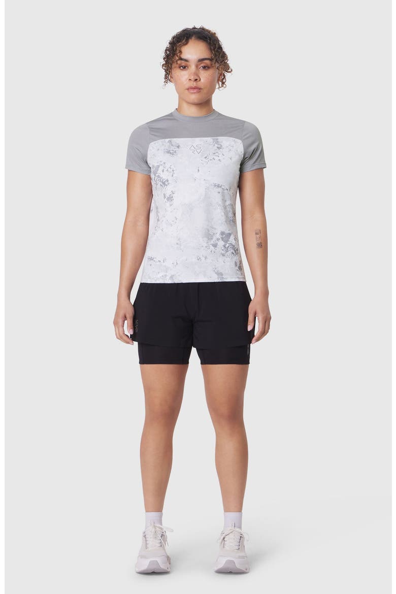 Aerosilver UPF50 Mock Neck Run Tee, Main, color, Sedona Snow Camo
