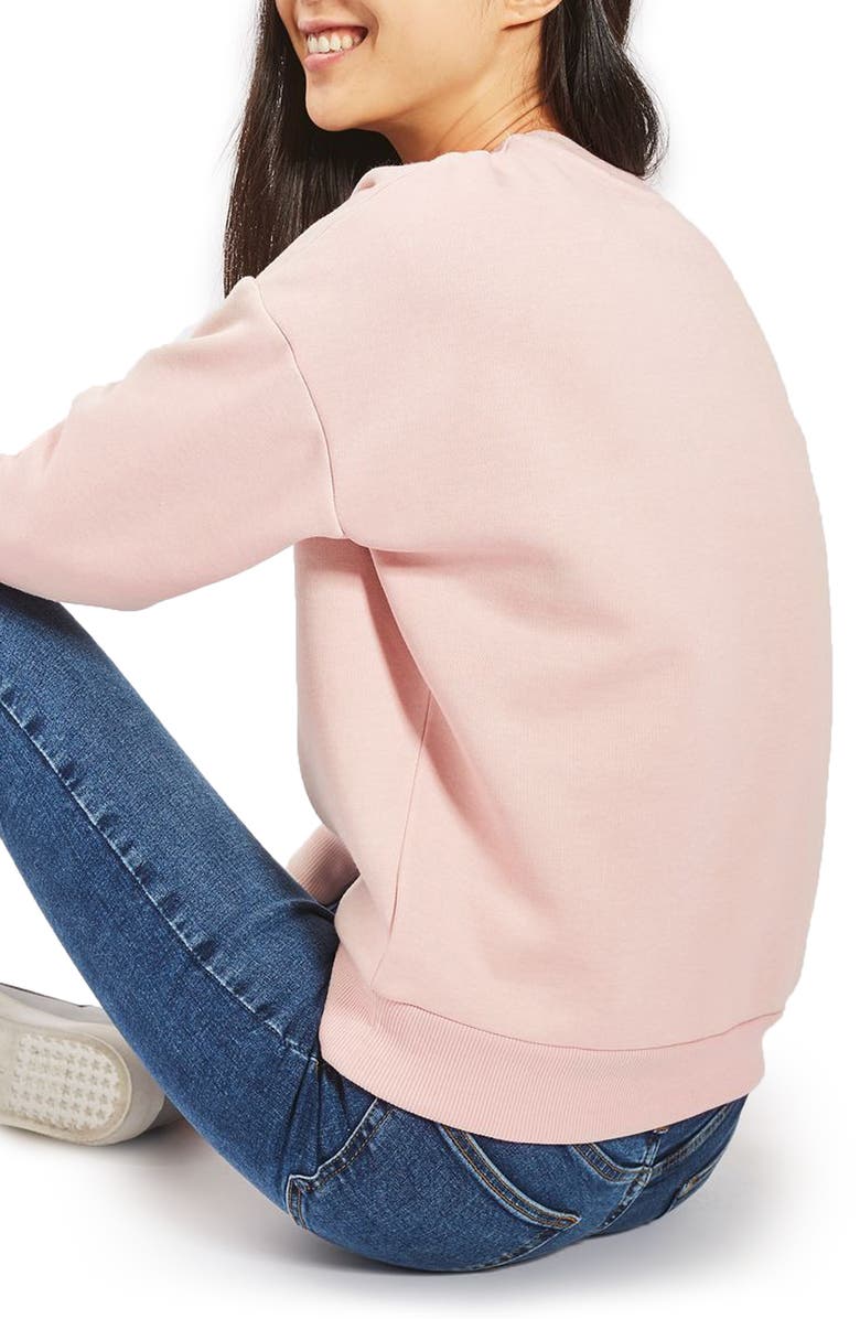 Topshop by Tee & Cake Babygirl Sweatshirt, Alternate, color, 