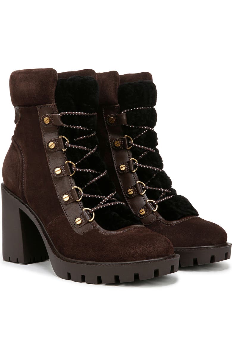 Veronica Beard Reece 2 Faux Fur Platform Bootie, Main, color, Espresso