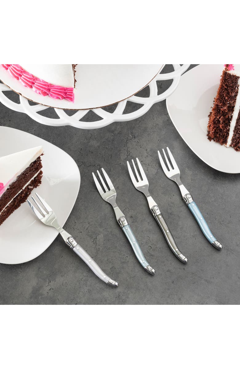 FRENCH HOME Laguiole Cocktail Utensil Set, Alternate, color, Green/ Baby Blue/ Silvery