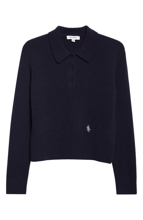 Cashmere & Wool Polo Sweater