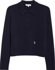 Sporty & Rich Cashmere & Wool Polo Sweater