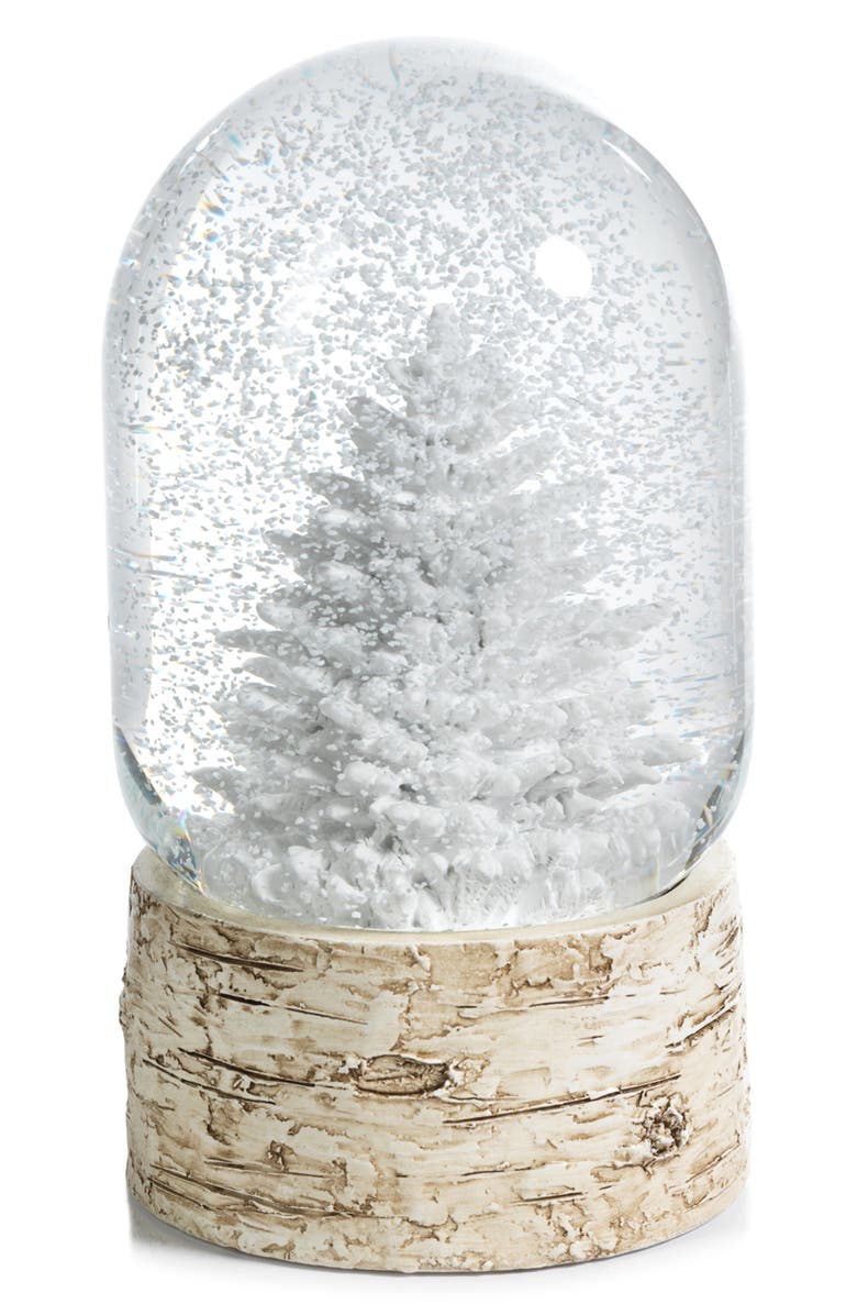 Zodax White Tree Snow Globe, Alternate, color, White/ Beige