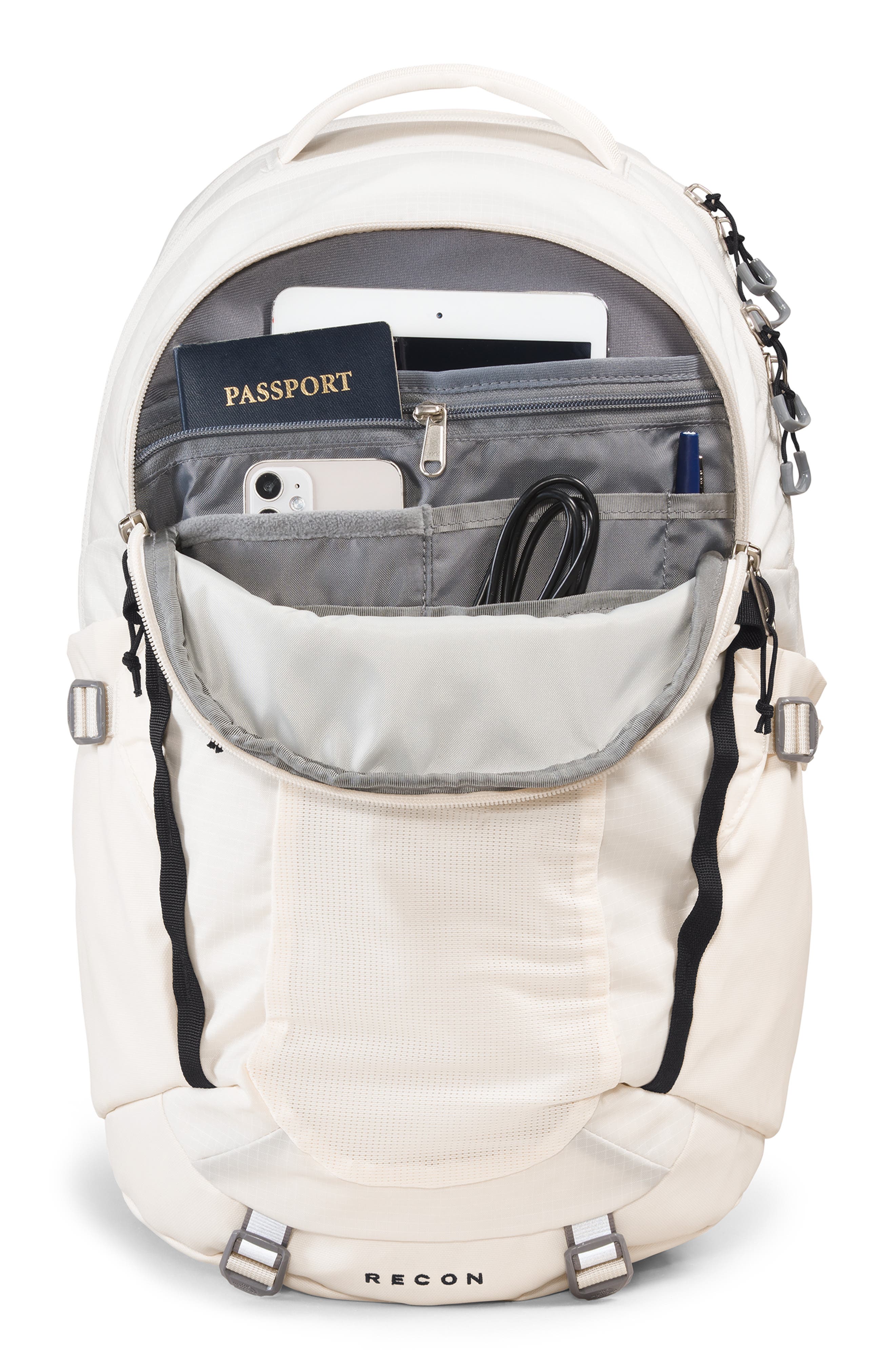 The North Face Women
s Recon Backpack, Alternate, color, Gardenia White/ Tnf Black