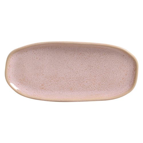 Porto Brasil Shallow Organic Oval Platter Small Set Of 4 In Pink