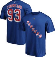 FANATICS Men's Fanatics Branded Mika Zibanejad Blue New York Rangers Big & Tall Name & Number T-Shirt
