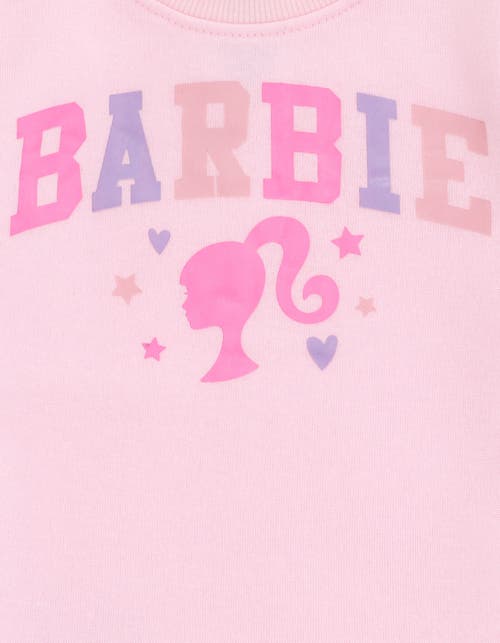 Barbie Faux Fur Pullover Sweatshirt In Pink