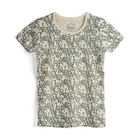 Toddler Organic Cotton Short Sleeve Ribbed Scoop Neck Tee