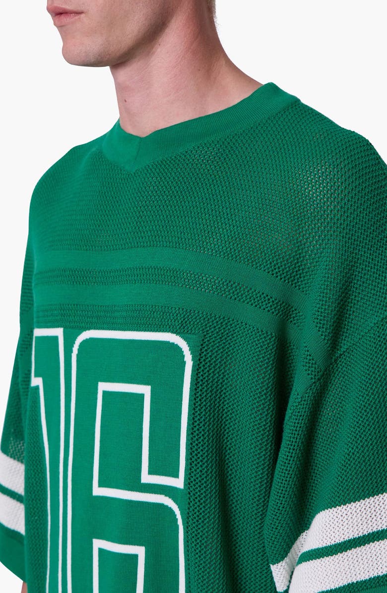 mnml Open Stitch Varsity Jersey Top, Alternate, color,