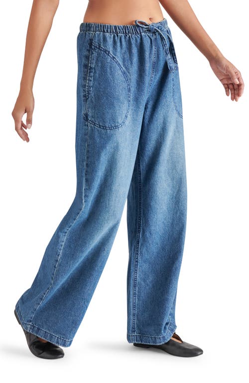 Steve Madden Gilda Wide Leg Denim Pants In Dakota Wash