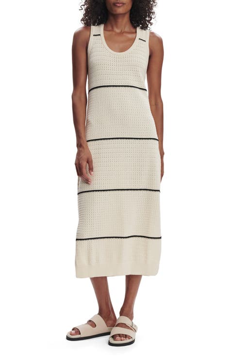 Scott Stripe Sleeveless Sweater Dress