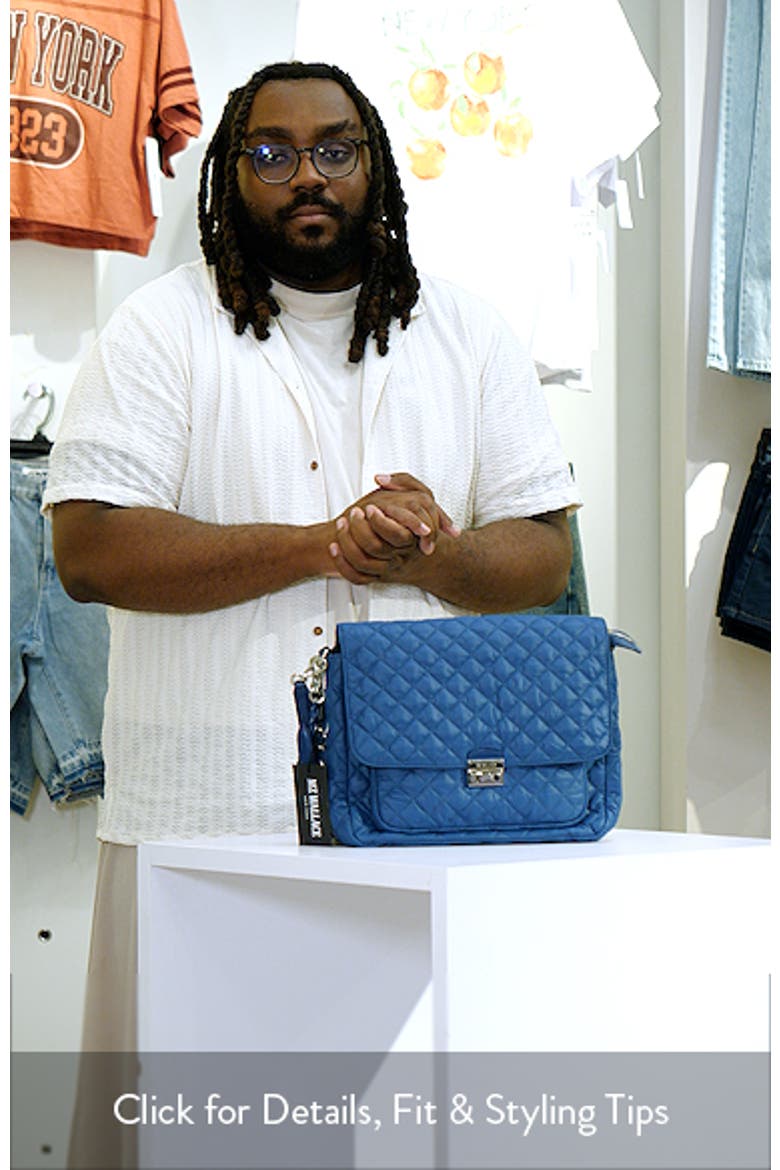Large Crosby Lock Quilted Nylon Crossbody Bag video