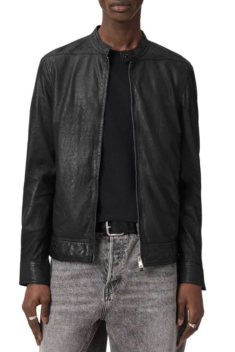 Colt Leather Jacket, Alternate, color, BLACK