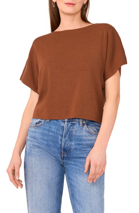 Short Sleeve Crop Sweater